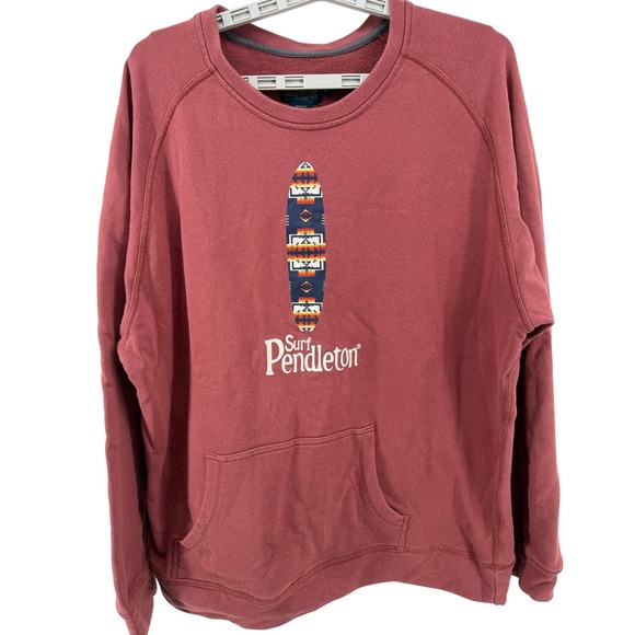 Pendleton Other - Pendleton‎ Surf Graphic Sweatshirt Brick Red Crewneck Pullover Men's XL